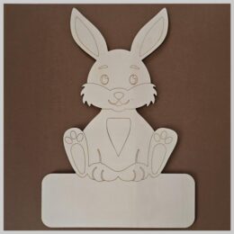 Geburtstafel Hase zum selber bemalen