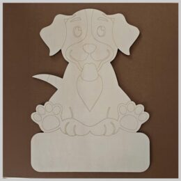 Geburtstafel Hund zum selber bemalen