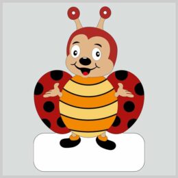Geburtstafel-Marienk&auml;fer zum selber Bemalen