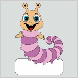 Geburtstafel-Raupe-M&auml;dchen selber machen