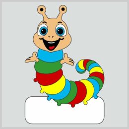 Geburtstafel-Raupe zum selber machen