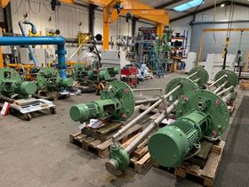 Amarinth to provide pump for Algerian processing facility Amarinth API 610 VS4 vertical pumps undergoing testing before shipment.