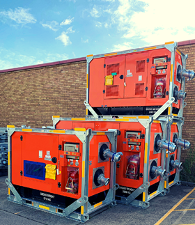 AllightSykes releases acoustic stackable pumpset The stackable frame can stack pump units two high which means the pump can be operated without having to open doors.