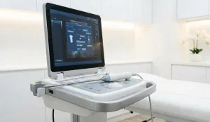 modern ultrasound liposuction device in clinic