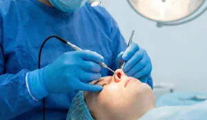 open rhinoplasty columellar incision surgical photo