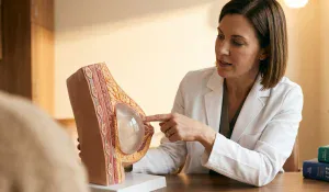 anatomical educational photo with doctor