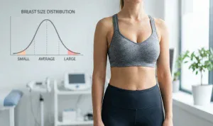 breast size distribution bell curve clinic patient