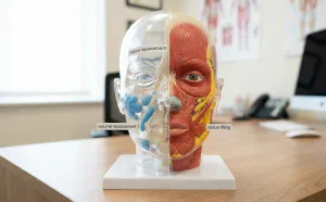 anatomical face model fillers vs facelift comparison