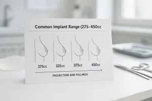 different breast implant sizes