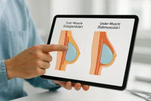 over muscle and under muscle cover
