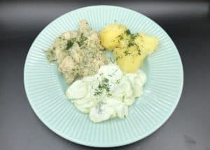 Polish turkey with dill sauce.