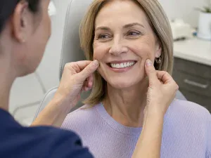 midface lift and smiling