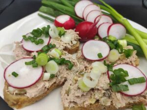 Platter of Polish chicken spread.