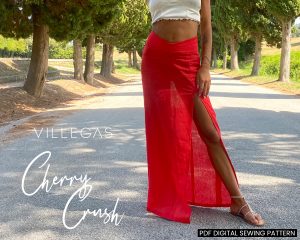 Cherry Crush Skirt Pattern | Summer Skirt | Long Skirt | PDF Sewing Pattern | incl. Video Tutorials | EU 34-46 | US 2-14