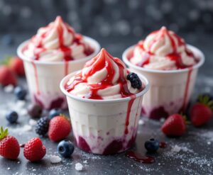 Back-to-School-Frozen-Treats-Easy-After-School-Scoops-Snacks-image-2-frozen-yoghurt-with-berries-and-berry-coulis-and-fresh-berries-Frosted-Fusions
