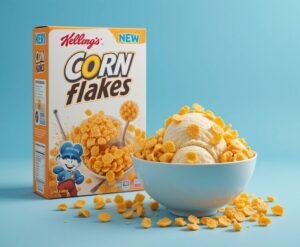 Cereal-ously-Delicious-Ice-Cream-Fusions-Inspired-By-Your-Favourite-Breakfasts-image-3-cornflake-ice-cream-with-cornflake-cereal-box-Frosted-Fusions