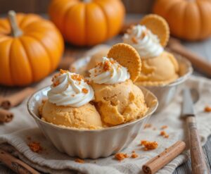 5-Delicious-Autumn-Inspired-Ice-Cream-Recipes-That-Taste-Like-A-Hug-Image-4-Pumpkin-pie-ice-cream-with-whipped-cream-and-ginger-biscuit-pieces-Frosted-Fusions