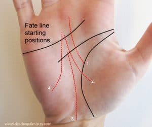 fate lines in palmistry, palm reader in brisbane, fate line starting, missing lines