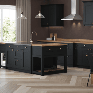 Modern kitchen inside a patio home for sale, featuring stylish finishes and open-concept design