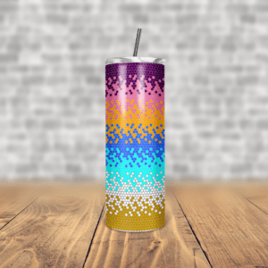 beach sunset ombre rhinestone ombre Skinny Full wood table SS16 30oz