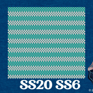 SS20 SS6 aquamarine white Cushion 30oz rhinestone template watermark