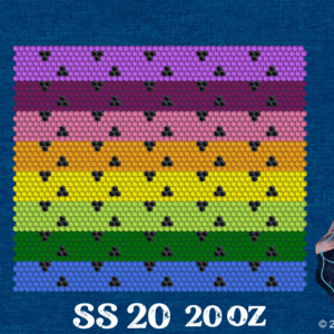 SS20 neon stripes triangles 20oz rhinestone template watermark