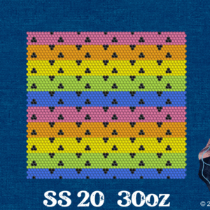 SS20 neon stripes triangles 30oz rhinestone template watermark