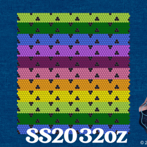 SS20 neon stripes triangles 32oz plump rhinestone template watermark