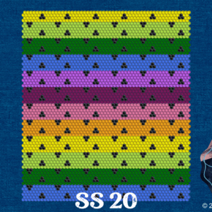 SS20 neon stripes triangles 40oz rhinestone template watermark