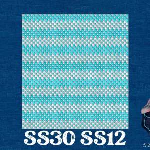 SS30 SS12 aquamarine Cushion 32oz rhinestone template watermark