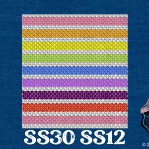 SS30 SS12 rainbow Cushion 32oz rhinestone template watermark