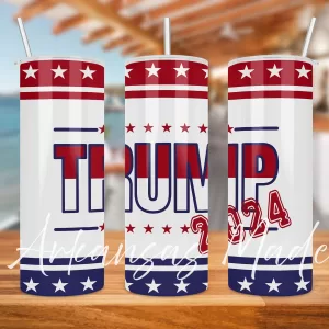Trump Flag 2024 20oz Skinny Full wrap with all backgrounds