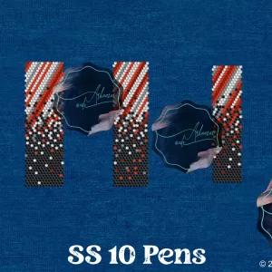 candy cane ombre SS10 pen rhinestone template watermark