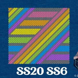 neon swirl stripes SS20 SS6 Cushion 20oz rhinestone template watermark