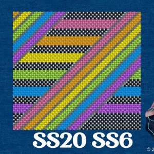 neon swirl stripes SS20 SS6 Cushion 30oz rhinestone template watermark