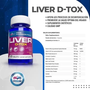 Liver D-Tox de Prime - Protección y desintoxicación hepática.
