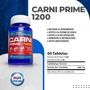 Carni Prime 1200 de Prime - L-Carnitina de alta potencia.