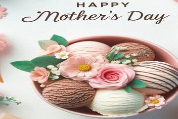 Spring-Inspired-Ice-Cream-Recipes-To-Celebrate-Mothers-Day-featured-image-637x1920w-happy-mothers-day-caption-with-a-bowl-of-ice-cream-and-flowers-and-gifts-Frosted-fusions