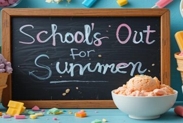 Schools-Out-For-Summer-Homemade-Ice-Cream-Ideas-For-The-Holidays-Featured-image-637x1920w-Chalkboard-sign-schools-out-for-Summer-with-bowls-of-ice-cream-Frosted-Fusions