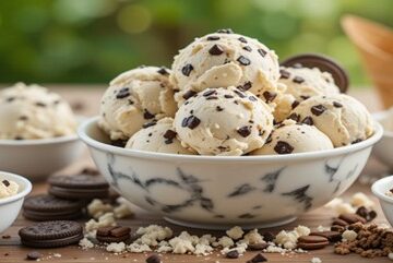 Easy Homemade Cookies And Cream Ice Cream (Any Cookie, Any Time!) Featured Image 637x1920w bowl of cookies and cream ice cream with various cookies and cones Frosted fusions