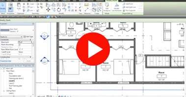 Screenshot of PLAY button of CAD/BIM video