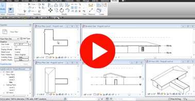 Screenshot of PLAY button of CAD/BIM video