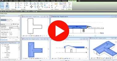 Screenshot of PLAY button of CAD/BIM video