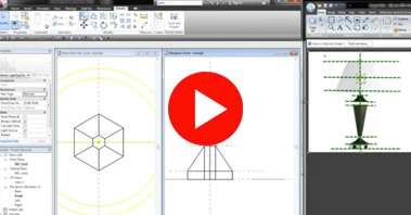 Screenshot of PLAY button of CAD/BIM video