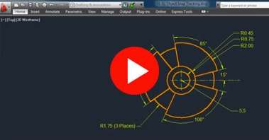 Screenshot of PLAY button of CAD/BIM video for AutoCAD