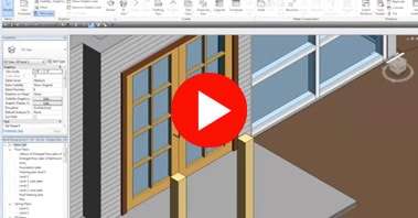 Screenshot of PLAY button of CAD/BIM video