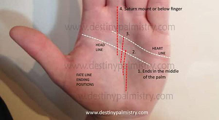 lines in the middle of the palm, palmistry lines