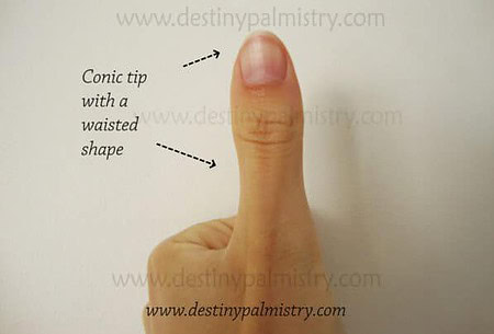 conic thumb shape