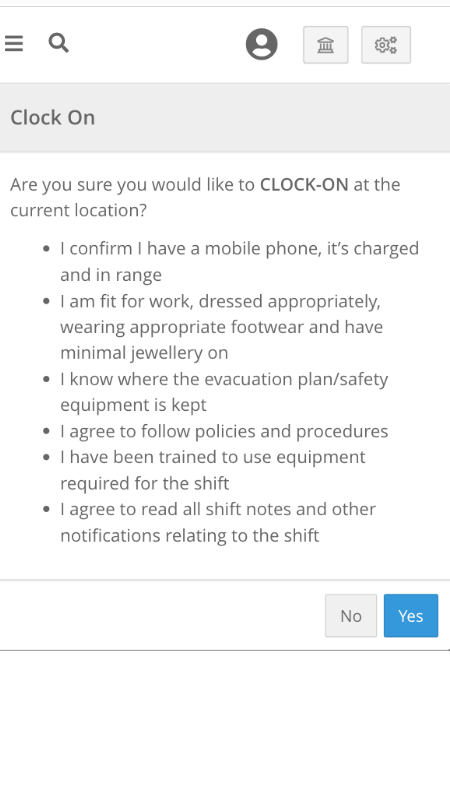 ndis software clock on mobile screen