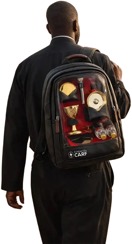 Mochila de Vasos Sagrados de la Fundaci&oacute;n CARF